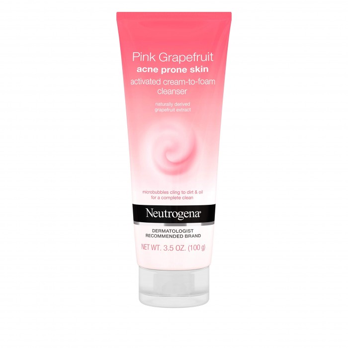 غسول نيتروجينا الوردي للحبوبPink Grapefruit Acne Prone-Skin Cream to Foam Cleanser